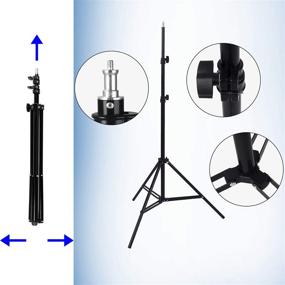 img 1 attached to Optimized Upland Softbox Lighting Kit for Photo, Photography, and Video Studio: 2 Softbox (20x28), Backdrop Support Stand (6.6x10FT), and 3 Backdrops (6x9.2FT)