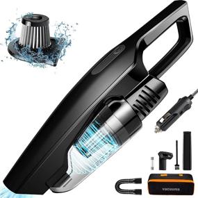 img 4 attached to CherylonCar Portable Car Vacuum Cleaner - High Power 150W, 8000Pa, Handheld Vacuum w/16.4Foot Cable - Ideal for Interior Detailing and Auto Accessories Kit - Black