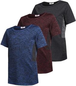 img 4 attached to Boyoo Boy's 3-Pack Dry-Fit Performance T-Shirts - Moisture-Wicking, Breathable & Youth Athletic Activewear