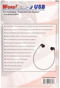 img 3 attached to 🎧 ECS WordHear-O Headset: Under Chin Transcription Headset with 3.5mm Jack/USB (USB Plug)