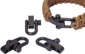 img 1 attached to Gunmetal Adjustable Stainless Steel Shackle for Paracord Bracelets - Type-III