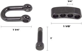 img 2 attached to Gunmetal Adjustable Stainless Steel Shackle for Paracord Bracelets - Type-III