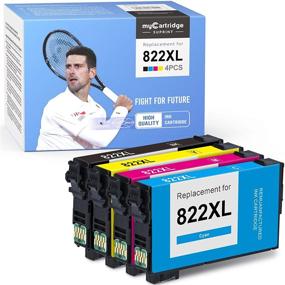 img 4 attached to Premium Quality myCartridge SUPRINT Remanufactured Ink Cartridge Replacement for Epson 822XL T-822 🖨️ – 4-Pack (Black Cyan Magenta Yellow) Compatible with Workforce Pro WF-3820 WF-4820 WF-4830 WF-4834