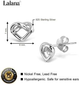 img 3 attached to 💎 Hypoallergenic Sterling Silver Earrings for Girls' Jewelry