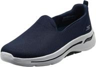 👟 skechers women's go walk arch fit-grateful sneaker: navy/white, size 6 - premium comfort and support for active lifestyles logo