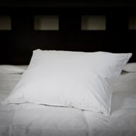 luxe dobby dot white goose down bed pillow: premium quality by allied essentials, 550 fill power, queen size logo