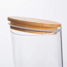 img 1 attached to 🍽️ Premium Glass Food Storage Containers with Airtight Bamboo Lids - Set of 5 Kitchen Canisters for Sugar, Candy, Cookie, Rice, and Spice Jars