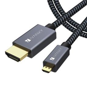 img 4 attached to 🔌 iVANKY 6.6FT Micro HDMI to HDMI Cable Adapter - 4K 60Hz HDR 3D ARC 18Gbps, Braided Cord for GoPro Hero, Raspberry Pi 4, Sport Camera