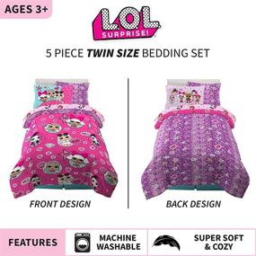img 2 attached to 🛏️ Franco Kids Bedding Super Soft Comforter and Sheet Set with Sham - 5 Piece Twin Size, LOL Surprise: The Ultimate Bedding Experience for Young Fans!