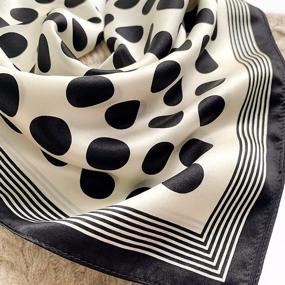 img 1 attached to Mulberry Natural Neckerchief Printed Headscarf Women's Accessories and Scarves & Wraps