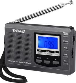 img 4 attached to 📻 ZHIWHIS Portable Radio: Best Reception AM FM Shortwave Radios with Preset Function, Alarm Clock, Sleep Timer