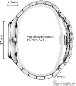 img 3 attached to Календарные часы BUREI с нержавеющим браслетом