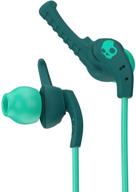 🎧 skullcandy xtplyo teal/green in-ear sport earbuds with microphone logo