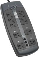 tripp lite tlp1008tel 10 outlet surge protector power strip with 8ft cord, tel/dsl protection, rj11 and $150,000 insurance - silver logo