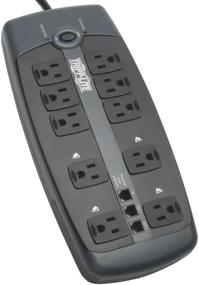 img 2 attached to Tripp Lite TLP1008TEL 10 Outlet Surge Protector Power Strip with 8ft Cord, Tel/DSL Protection, RJ11 and $150,000 Insurance - Silver