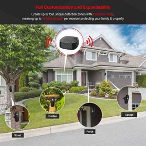 img 1 attached to 🔔 Enhanced Wireless Driveway Alarm: Long Range Motion Detection, 36 Melodies, Weather Resistant - Monitor & Protect Property Indoors and Outdoors