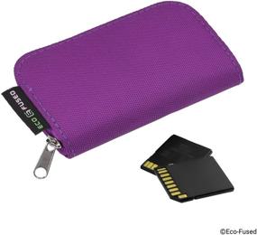 img 1 attached to 📸 Memory Card Case - 2 Pack with 44 Slots in Purple and Grey