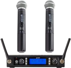 img 4 attached to 🎤 Gemini Sound Pro Dual Беспроводная система микрофонов: профессиональная, дальнобойная (240 футов) комплект микрофонов с разъемом XLR для ди-джея, церкви, караоке - UHF-6200M Микрофон