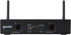 img 1 attached to 🎤 Gemini Sound Pro Dual Беспроводная система микрофонов: профессиональная, дальнобойная (240 футов) комплект микрофонов с разъемом XLR для ди-джея, церкви, караоке - UHF-6200M Микрофон