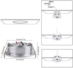 img 3 attached to 🔆 INHDBOX 10 Pack Recessed Lighting LED Kit - 1W 120 Lumens, Cool White 6000K, Silver Aluminum Light Shade & Acrylic Mirror, Includes LED Driver