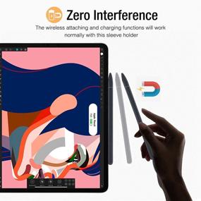 img 1 attached to 🖊️ ProCase Soft Silicone Case for Apple Pencil 2nd Gen: Protective Sleeve Holder Grip and Nib Cover Kit Compatible with iPad Pro 12.9" / 11" - Black