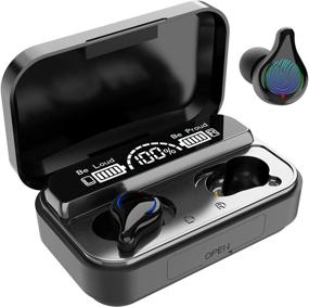 img 4 attached to 🎧 True Wireless Earbuds with Bluetooth 5.2, 100H Playtime & IPX5 Waterproof - In-Ear Headphones for iPhone/Android, TWS Stereo Sports Earphones with Built-in Mic and Charging Case