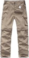 👖 boys' clothing: convertible camping trousers for youth outdoor pants logo