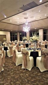 img 1 attached to Enhance Your Wedding Reception with Obstal 10 PCS Satin Chair Sashes Bows – Perfect Banquet, Party, and Hotel Event Decorations!