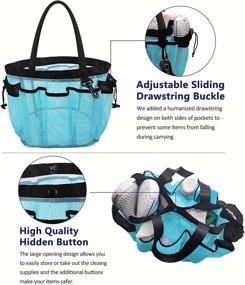 img 1 attached to 🛁 Moyad Mesh Shower Caddy Basket with Handle - Portable, Blue Shower Tote Bag for College Dorm, Bathroom, and Travel Essentials - Ideal for Boys, Girls, Beach Trips, Camping - College Organizer, Camping Accessories