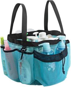 img 4 attached to 🛁 Moyad Mesh Shower Caddy Basket with Handle - Portable, Blue Shower Tote Bag for College Dorm, Bathroom, and Travel Essentials - Ideal for Boys, Girls, Beach Trips, Camping - College Organizer, Camping Accessories