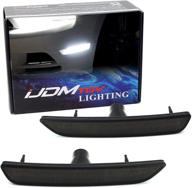 ijdmtoy (2) smoked lens 27-smd white full led side marker light assembly kit logo