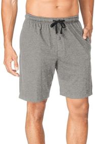 img 1 attached to 👖 Hanes Men's Tagless Heather Grey Drawstring Sleep & Lounge Chambrey Clothing