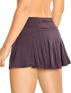 🎾 crz yoga women's quick-dry athletic tennis skirts: mid-waisted pleated skorts for volleyball and more логотип