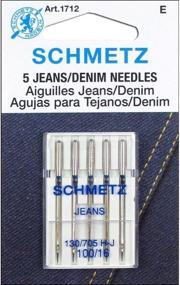 img 1 attached to 🧵 High-Quality Euro-Notions 1712 Jean & Denim Machine Needles - Size 16/100, Pack of 5