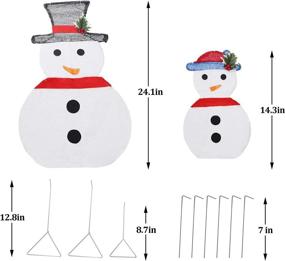 img 2 attached to Set of 3 LED Lighted Snowman Decorations by DR.DUDU for Indoor Christmas Party and Outdoor Yard Lawn Decoration