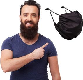 img 1 attached to 🌞 Summer Face and Beard Headwear by MASHELE – Reversible, Reusable & Doublesided Cloth Covering for Men with Beards