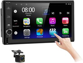 img 4 attached to 🚗 7 Inch HD Touch Screen Android Car Stereo with Navigation, Bluetooth, FM, GPS, WiFi, USB, Mirror Link, Split Screen, and Backup Camera