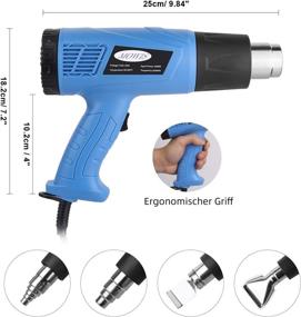 img 2 attached to 🔥 Mowis 1800W Heavy Duty Heat Gun with 4 Nozzle Attachments - Ultimate Shrink Gun for Efficient Hot Air Applications