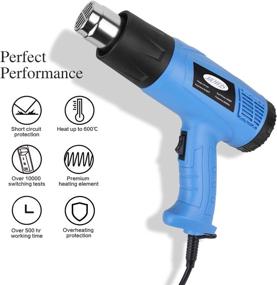 img 1 attached to 🔥 Mowis 1800W Heavy Duty Heat Gun with 4 Nozzle Attachments - Ultimate Shrink Gun for Efficient Hot Air Applications