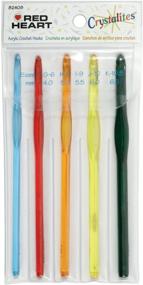 img 1 attached to 🧶 Susan Bates 82408 Red Heart Crystallites Acrylic Crochet Hook Set - Sizes G, H, I, J, K