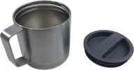 🏕️ 18oz stainless steel camping mug with leak-proof screw-on lid - insulated coffee mug and beer mug with handle - 540ml thermal mug логотип