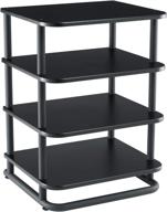 🔌 sanus av media stand: enhanced cable management & adjustable feet - high capacity - 400lbs holding capacity for audio/video components - quick 15-minute installation - inclusive of all necessary hardware logo