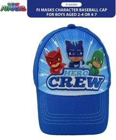 img 1 attached to 🧢 Превосходная детская хлопковая бейсболка PJ Masks для мальчиков (от 2 до 7 лет) с потрясающей вышивкой.