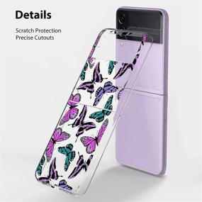 img 2 attached to AIGOMARA Clear Case For Samsung Galaxy Z Flip 3 5G Case (2021) Butterfly Print Design Slim Hard PC Shookproof Protection Folding Anti-Drop Transparent Cover For Galaxy Z Flip 3 5G