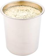 🍲 met lux 3.5 quart bain marie: corrosion-resistant stainless steel food pot for hot/cold food - ideal for serving/storage - lid sold separately - restaurantware logo