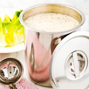 img 2 attached to 🍲 Met Lux 3.5 Quart Bain Marie: Corrosion-Resistant Stainless Steel Food Pot for Hot/Cold Food - Ideal for Serving/Storage - Lid Sold Separately - Restaurantware