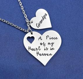 img 3 attached to 💔 JoycuFF Memorial Stainless Steel Pendant Necklace - A Piece of My Heart in Heaven Sympathy Gifts for Loss of Loved One, Sisters, and Women