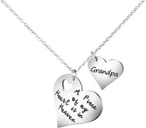 img 4 attached to 💔 JoycuFF Memorial Stainless Steel Pendant Necklace - A Piece of My Heart in Heaven Sympathy Gifts for Loss of Loved One, Sisters, and Women