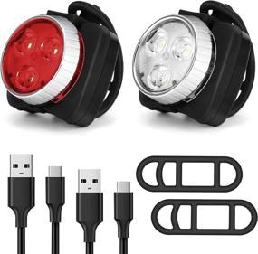 img 3 attached to LYITP Rechargeable Bike Light Set - Front and Back Bicycle Lights, Waterproof Headlight, Lightweight & Durable, Easy Mount & Remove, Cycling Safety Accessories, 4 Modes (2 Cables, 2 Straps)