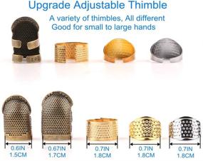 img 2 attached to 🧵 Versatile 12PCS Sewing Accessories Thimbles Hand - Enhance Your Sewing Experience!